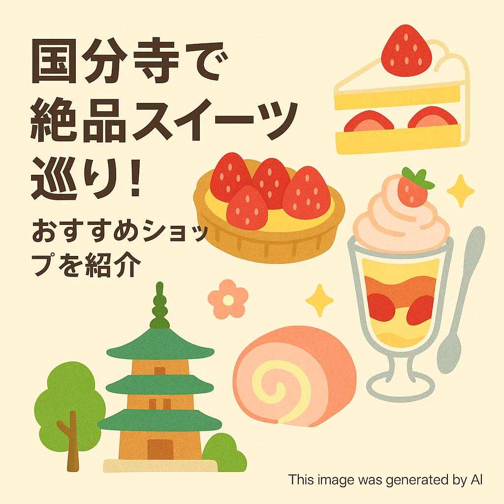 国分寺で絶品スイーツ巡り！おすすめショップをご紹介