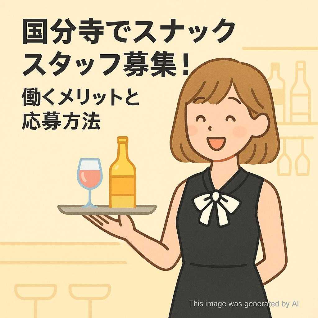 国分寺でスナックスタッフ募集!働くメリットと応募方法