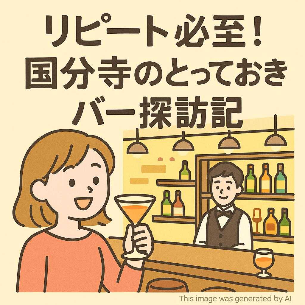 リピート必至!国分寺のとっておきバー探訪記
