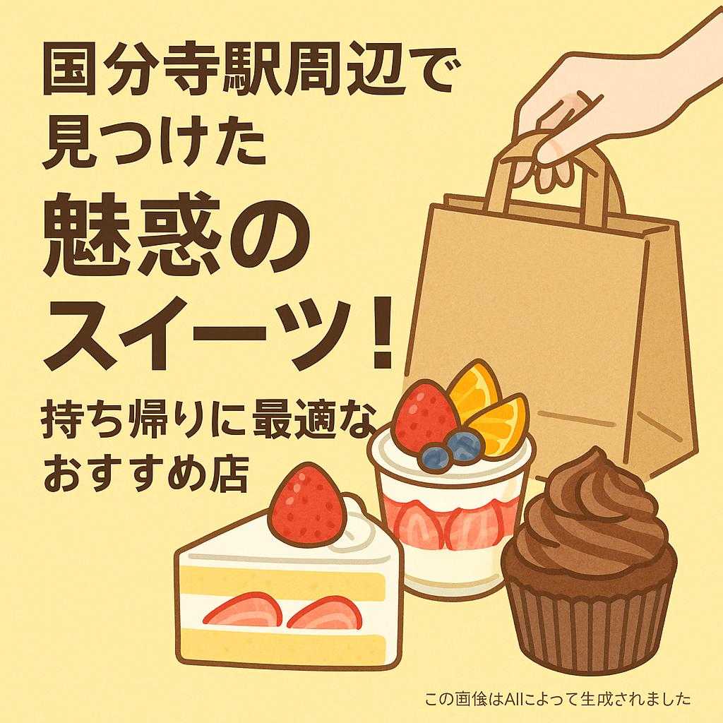 国分寺駅周辺で見つけた魅惑のスイーツ！持ち帰りに最適なおすすめ店