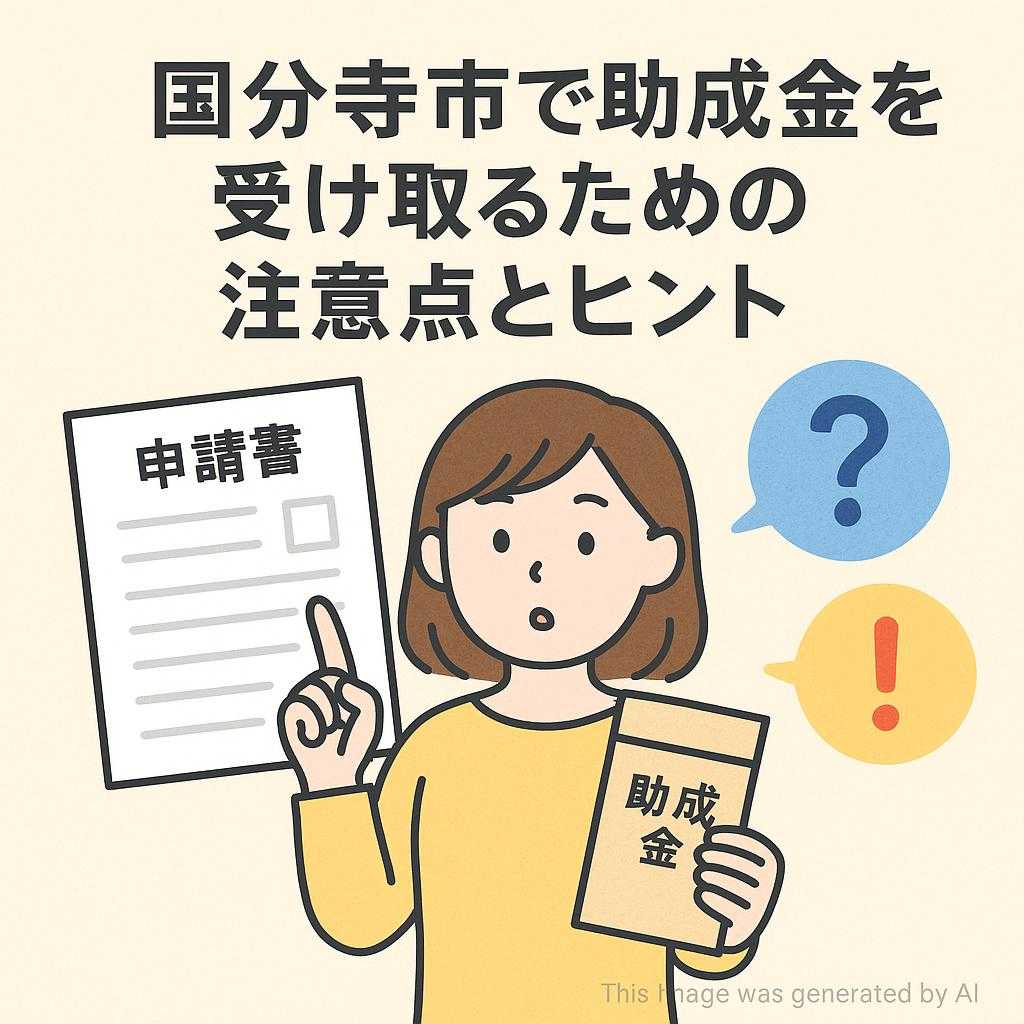 国分寺市で助成金を受け取るための注意点とヒント